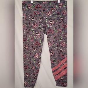 Old Navy Active Yoga Exercise Pants Leggings Joggers Gray Floral Size Large
